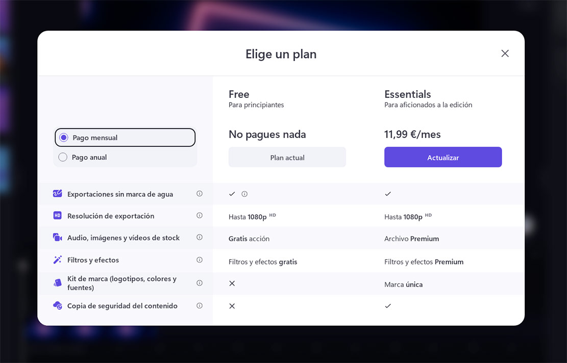 Mejor editor de video online y gratis clipchamp foto3